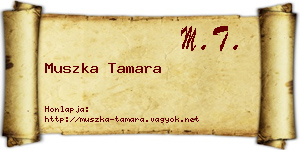 Muszka Tamara névjegykártya